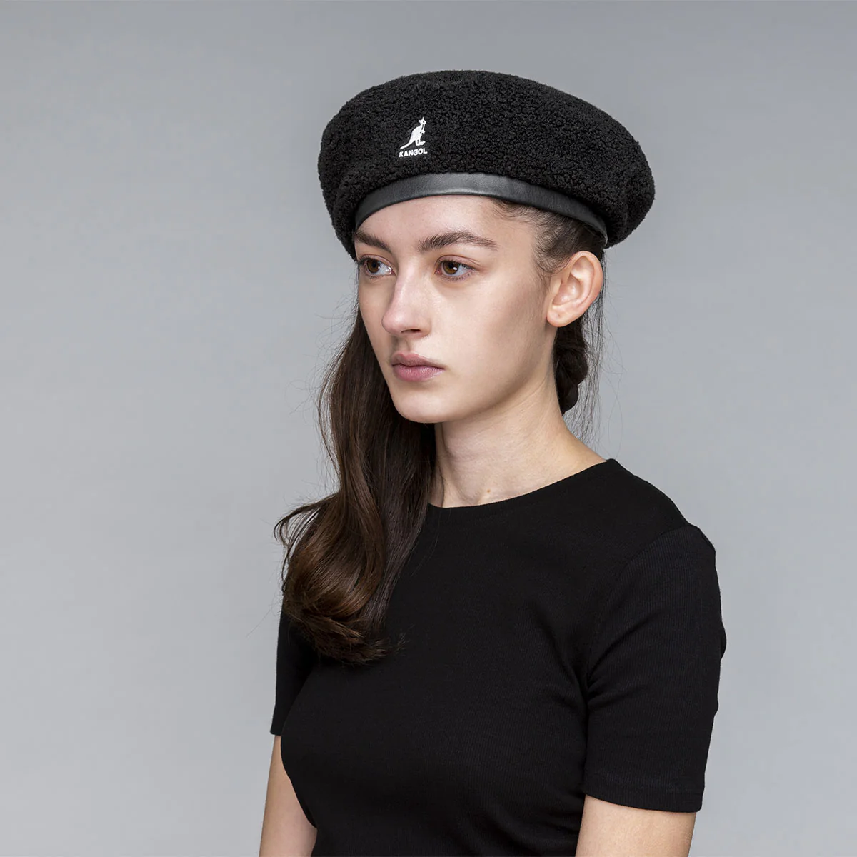 Nylon Plush Reversible Beret