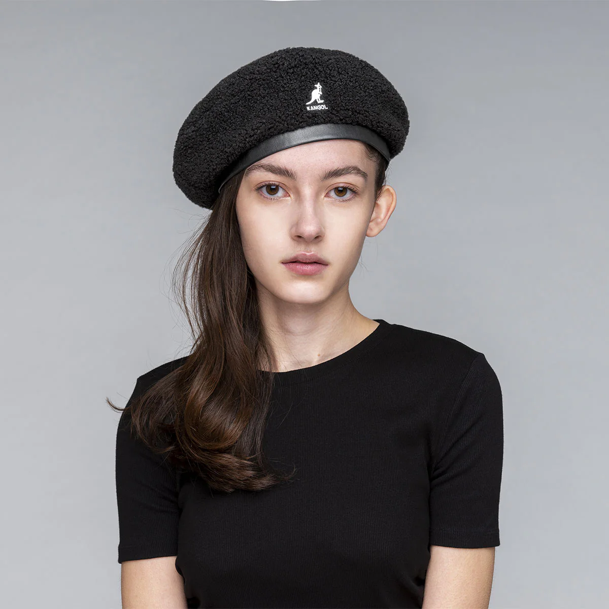 Nylon Plush Reversible Beret