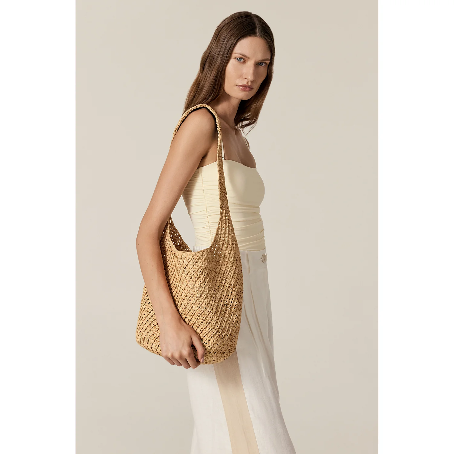 Lani Raffia Crochet Sac