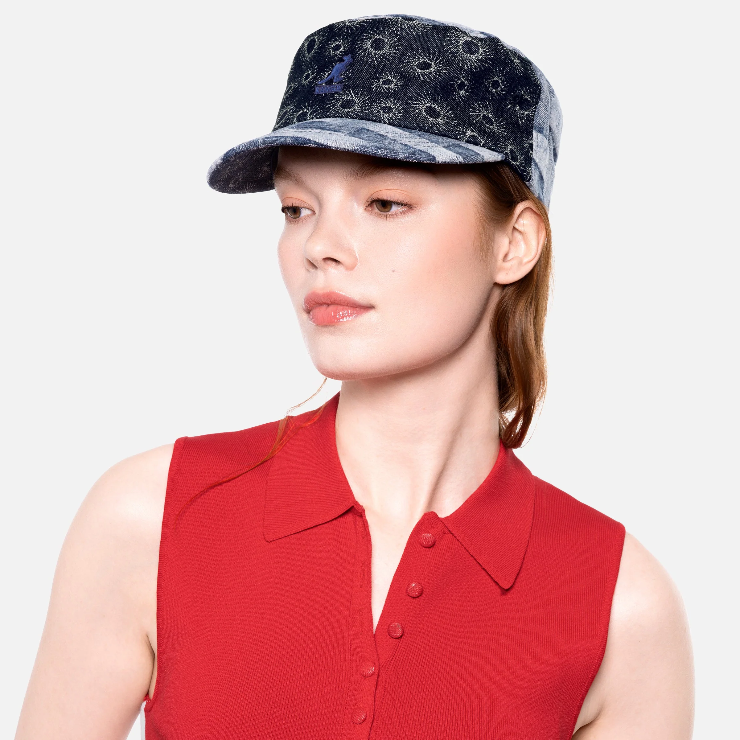 Denim Mashup Army Cap