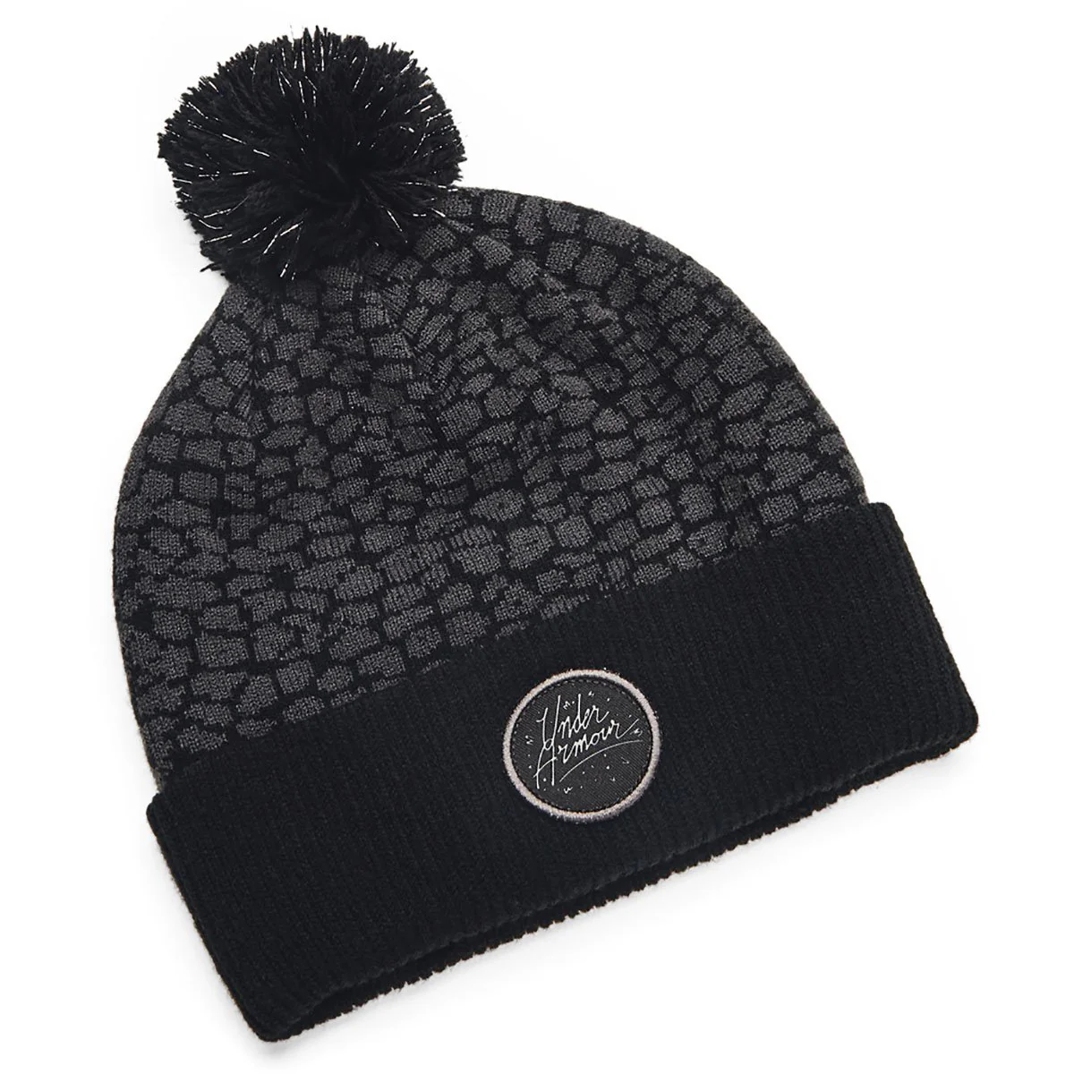 UA Girls' Graphic Knit Pom Beanie