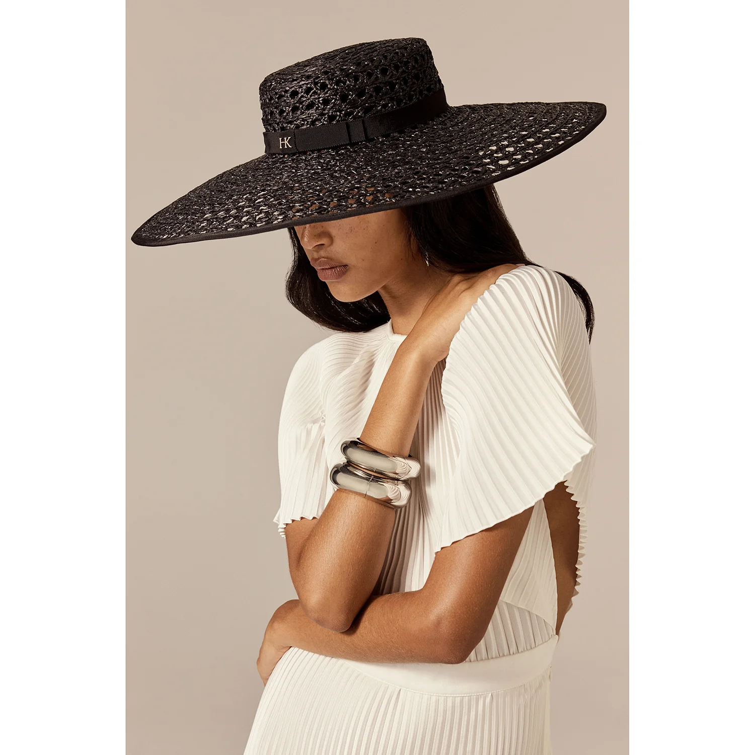 Kavya Raffia Lace Boater