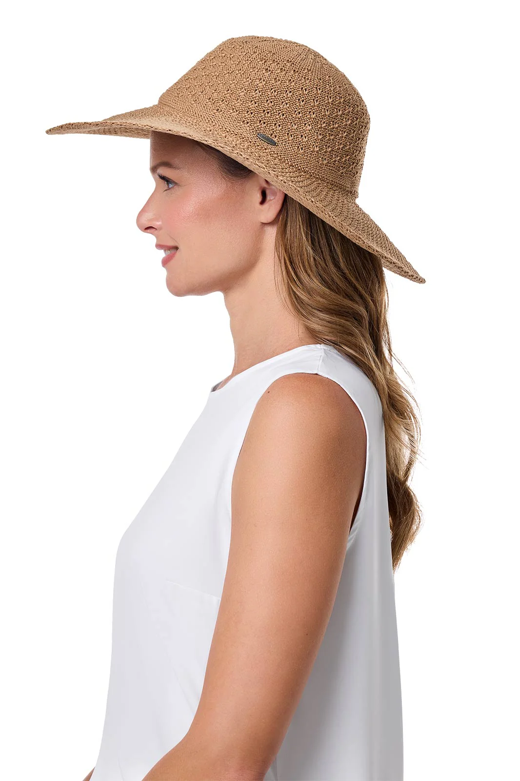 1751-perla-packable-wide-brim-hat-tan-3.webp Perla Packable Wide Brim Hat | Tan