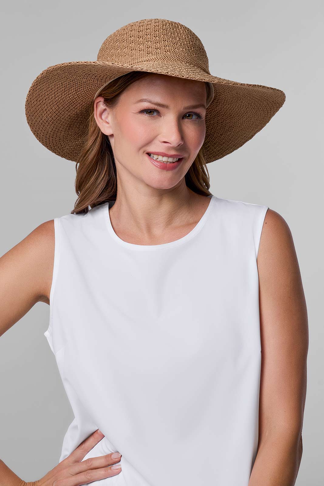 1751-perla-packable-wide-brim-hat-tan-6.jpg Perla Packable Wide Brim Hat | Tan