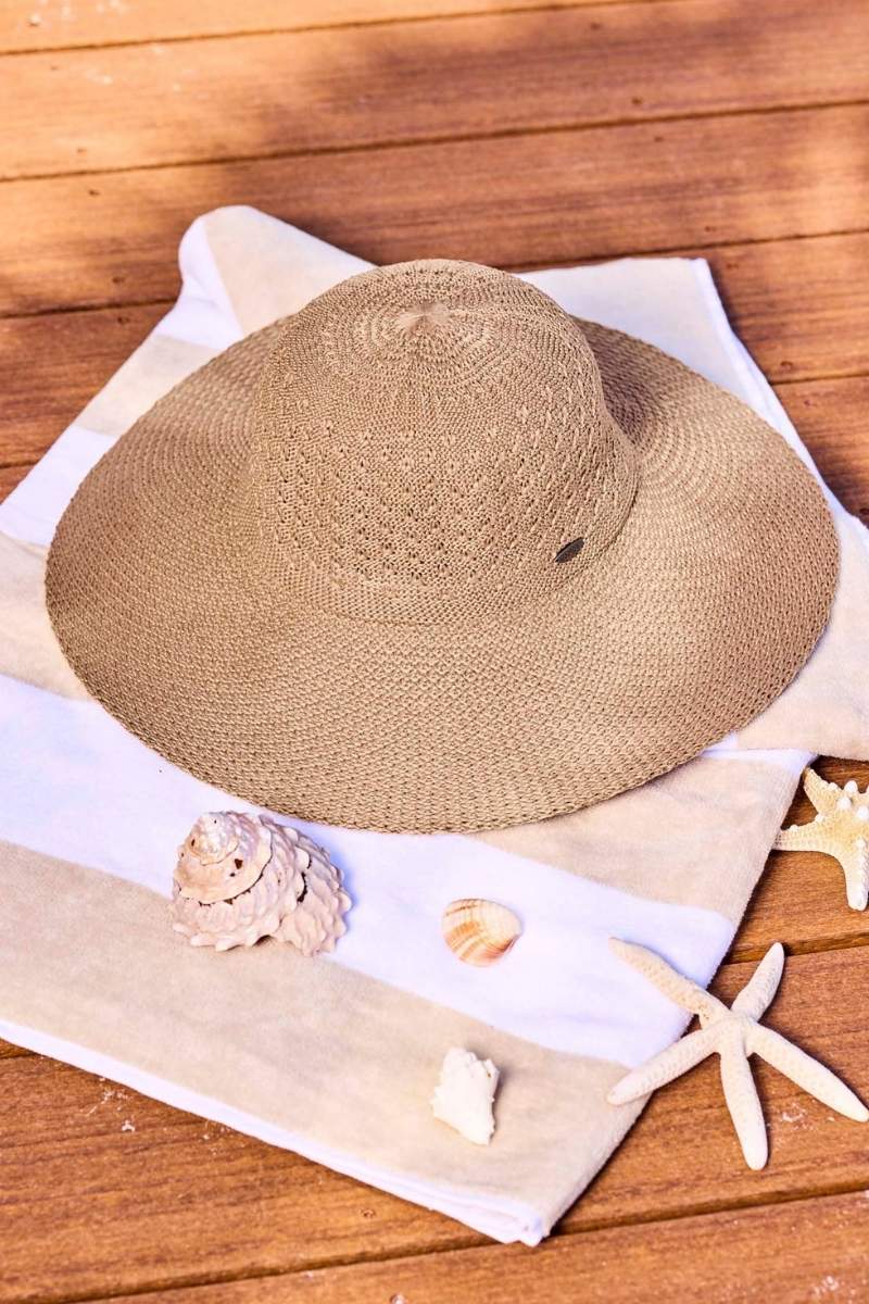 1751-perla-packable-wide-brim-hat-tan-8.jpg Perla Packable Wide Brim Hat | Tan