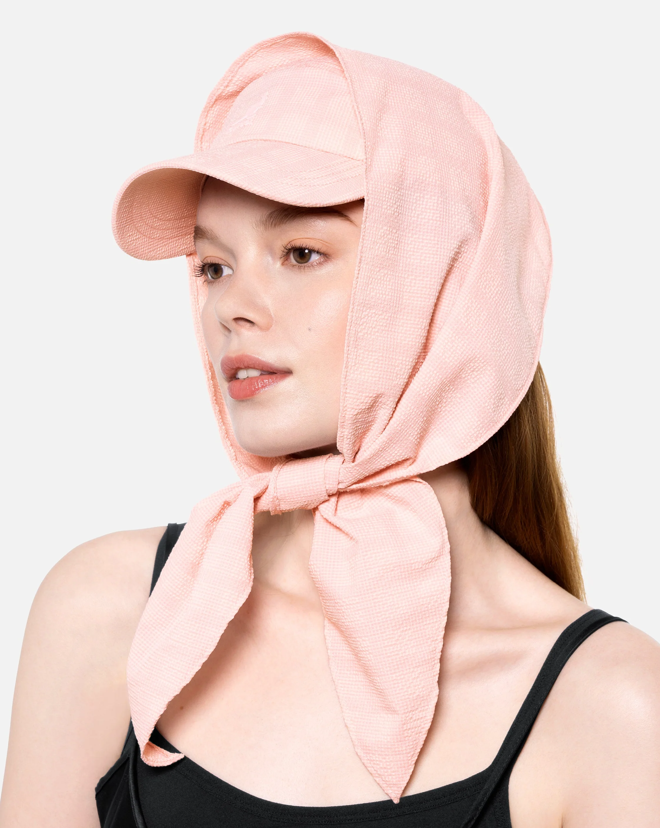 Seersucker Drape 5-Panel Cap