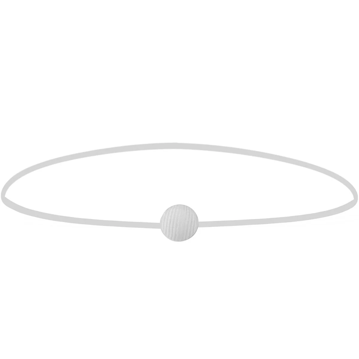White Corded Hat Band