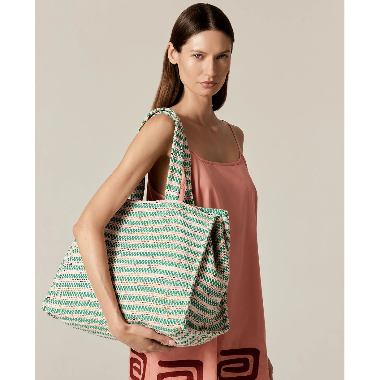 Anika Boucle Stripe Tote