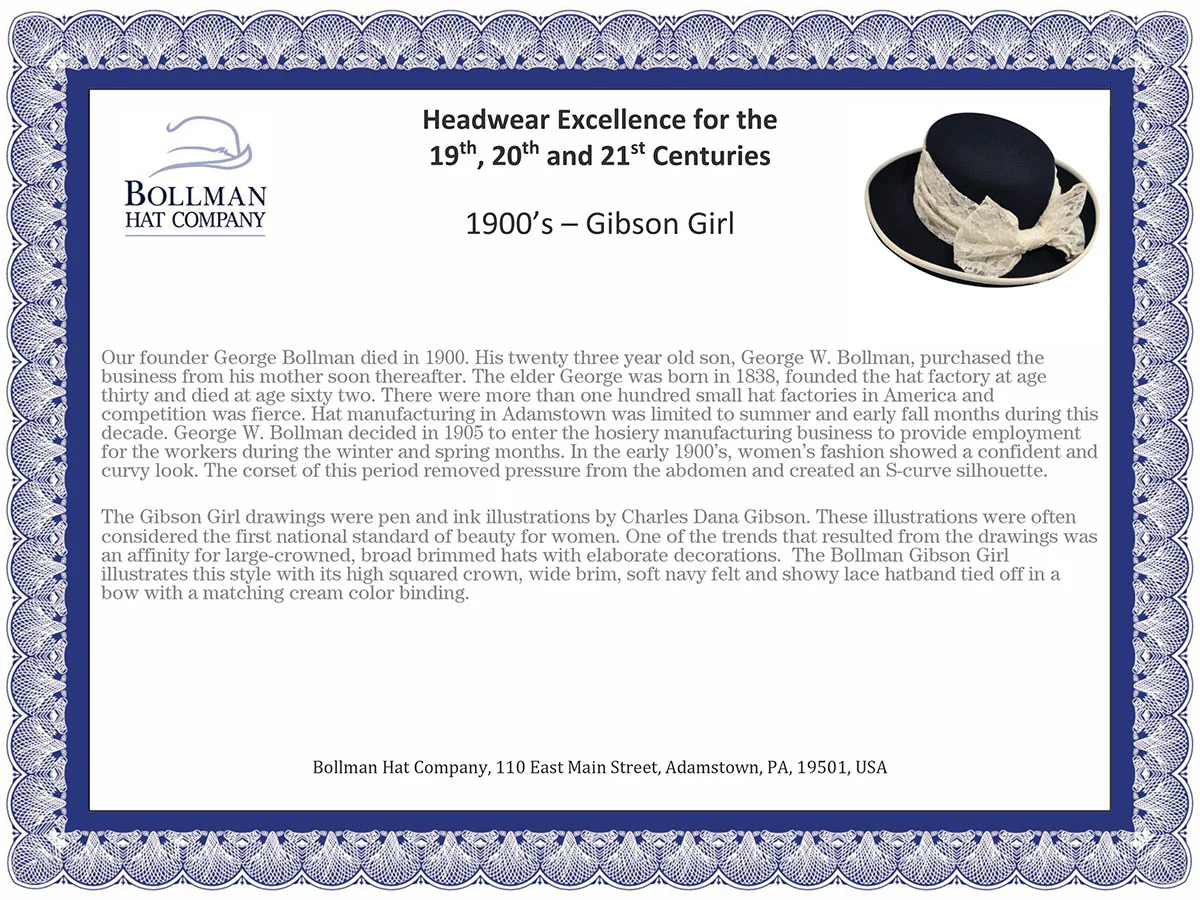 1900s Bollman Heritage Collection Gibson Girl