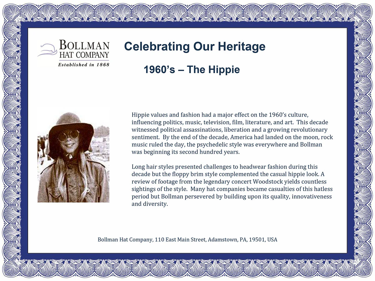 1960s Bollman Heritage Collection Hippie