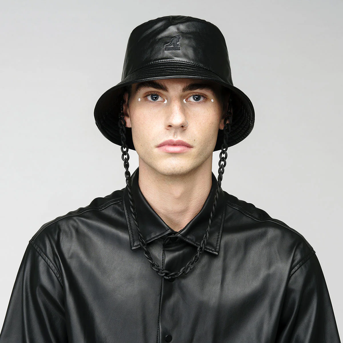Chain Faux Leather Bucket