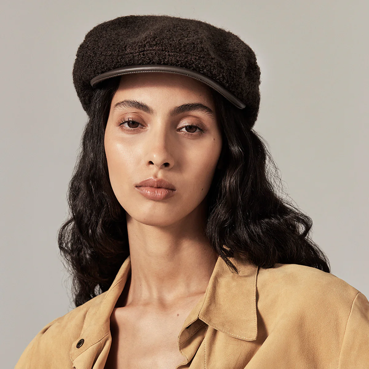 Clive Wool Blend Flat Cap