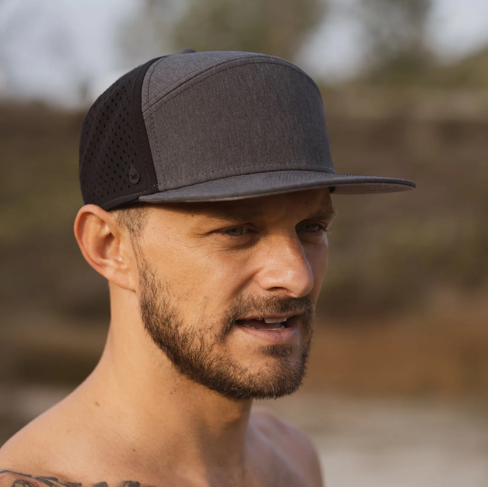 Hydro Trenches Icon Baseball Cap - Heather Charcoal/Black
